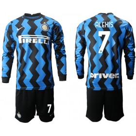 Camisetas Inter Milan Alexis Sanchez 7 Niños Primera Equipacion 2020/2021 Manga Larga